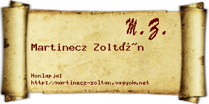 Martinecz Zoltán névjegykártya