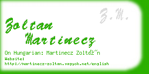 zoltan martinecz business card